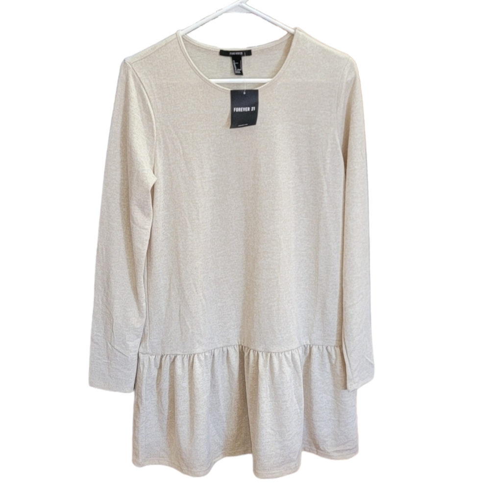 FOREVER 21 Knit Oatmeal Tunic Dress